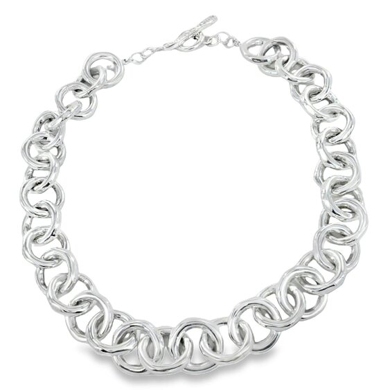 Reeves & Reeves Sterling Silver Statement Orbit Necklace