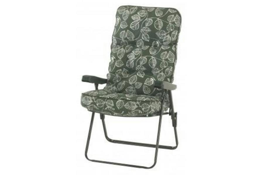 Deluxe Garden Recliner Chair with Cushion - Foldable Outdoor Lounger The Garden Furniture Shop