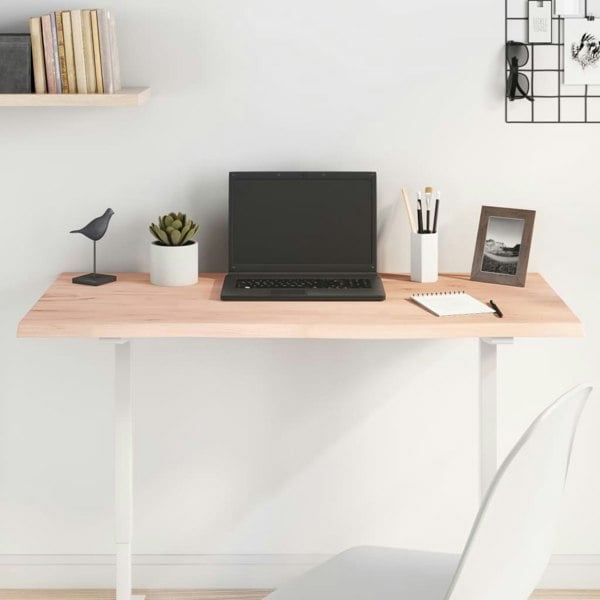 Berkfield Table Top 100x50x2 cm Untreated Solid Wood Oak