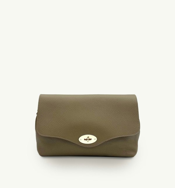 Apatchy London The Maddie Maxi Leather Bag - Mushroom