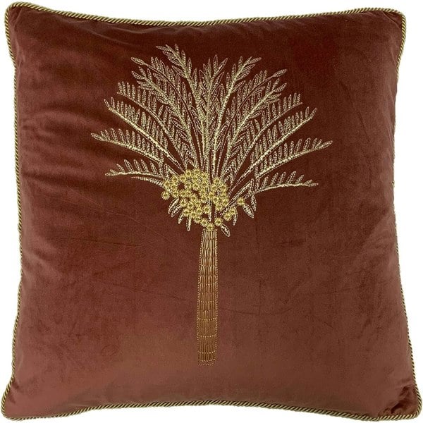 Furn Palm Tree Cushion Cover - Brown