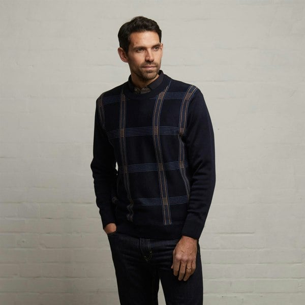 Gabicci G53M09 Mens Long Sleeve Knitted Vee Neck Sweater Gabicci Classic - NAVY