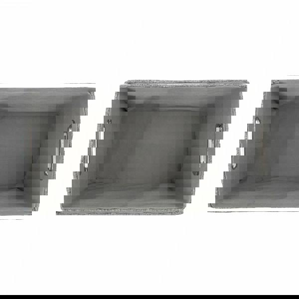 JVL Chroma Fabric Magazine Storage Holder for Living Room Organisation, Grey