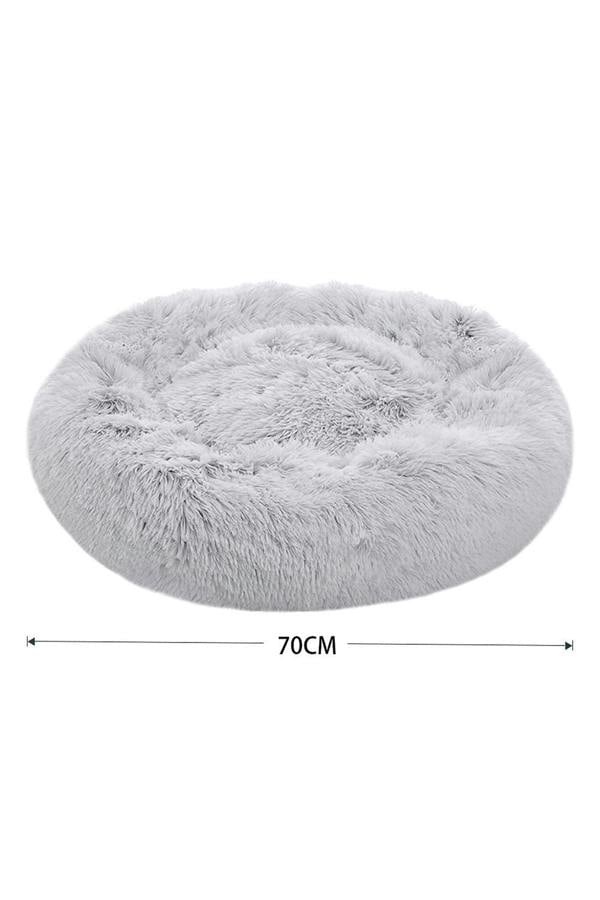 Living and Home 70x70cm Cozy Soft Plush Donut Pet Bed