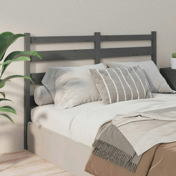 Berkfield Bed Headboard Grey 166x4x100 cm Solid Wood Pine