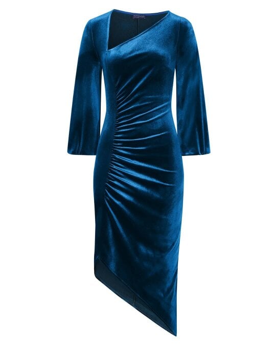 HotSquash Velvet Ruched Party Dress