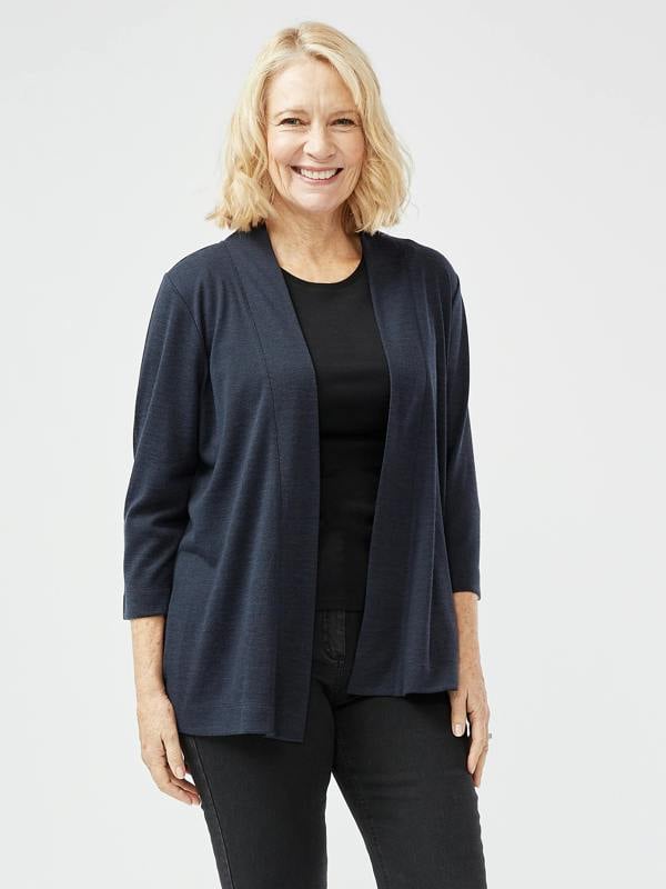 PennyPlain Long Line Cardi - Navy