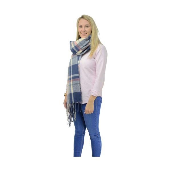 HyFASHION Womens/Ladies Tartan Supersoft Winter Scarf - Navy/Fig/White - 