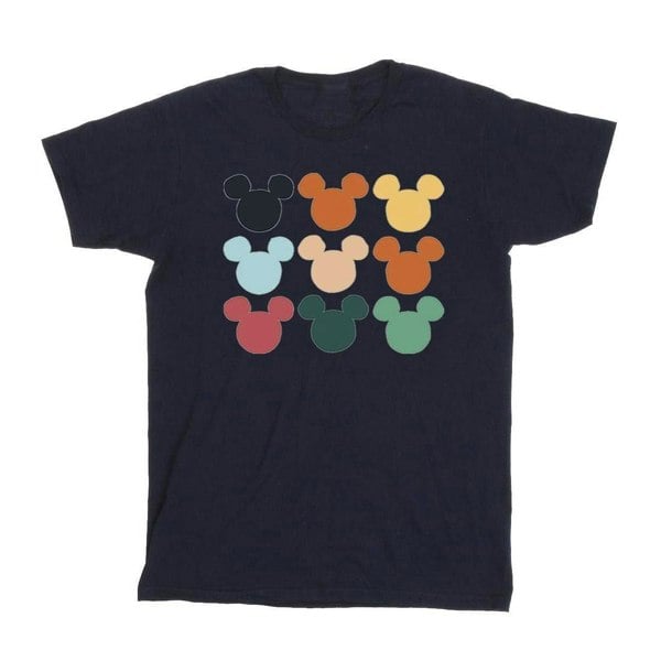 Disney Boys Mickey Mouse Heads Square T-Shirt - Navy Blue