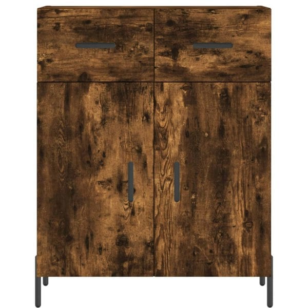Berkfield Highboard Smoked Oak 69.5x34x180 cm Engineered Wood
