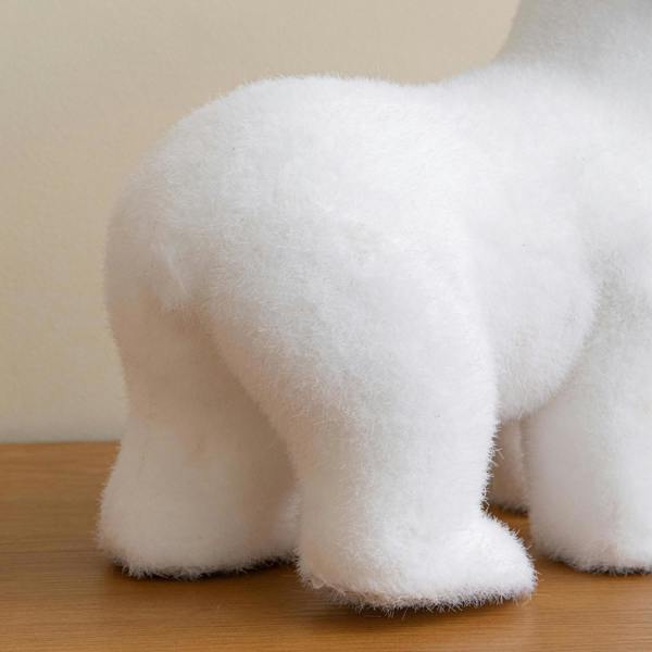 Samuel Alexander 30cm Large Flocked Polar Bear Christmas Decoration