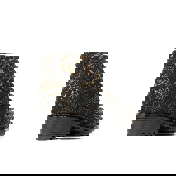 Embassy London Laviva - Black Gold - Women's wide fitted leather ankle boot with rubber soles