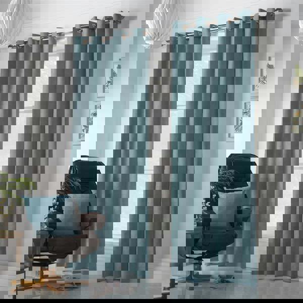 Luxury Living Velvet Chenille Ring Top Curtains