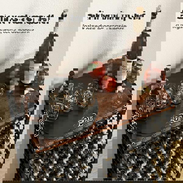 Levede Wine Rack 30 Bottles Free Standing Floor Wooden Top 6 Tiers Wine Shelves