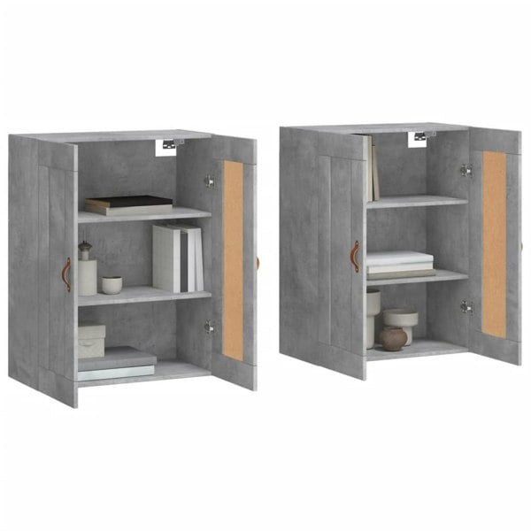 Berkfield Wall Mounted Cabinets 2 pcs Concrete Grey Engineered Wood