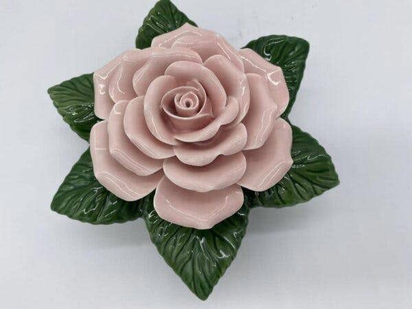 Memorials Direct Single Pink Ceramic Rose