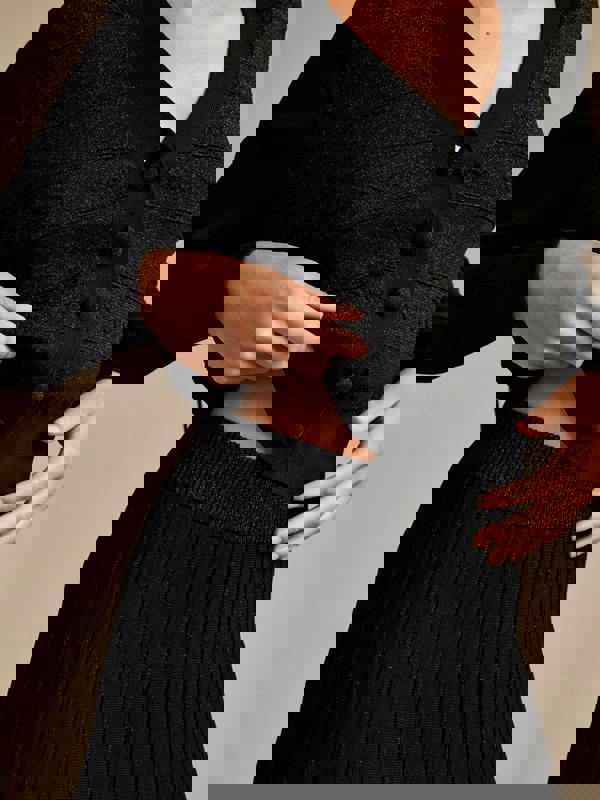 GWD Phyllis Sparkle Pleated Knitted Skirt