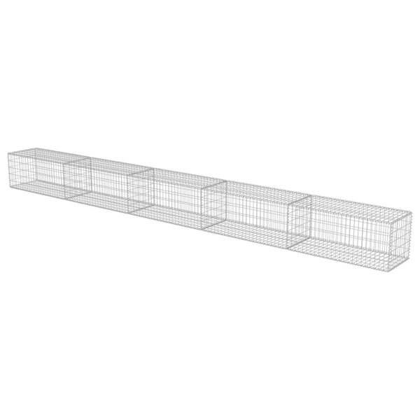 Berkfield Gabion Wall with Covers Galvanised Steel 600x50x50 cm