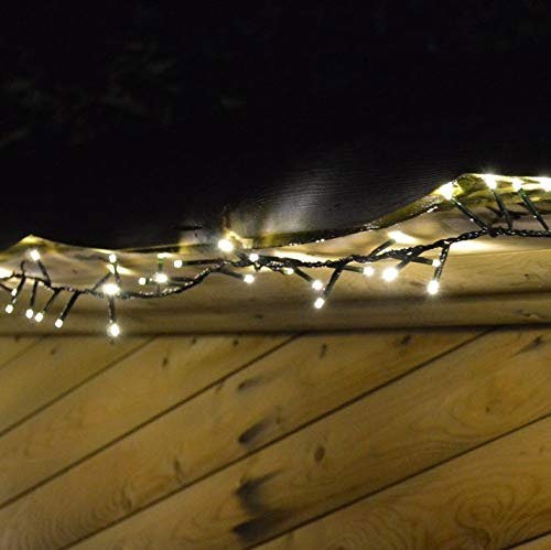 Samuel Alexander 1000 LED 25m Indoor Outdoor Christmas Multi Function Mains Operated String Lights with Timer in Vintage Gold