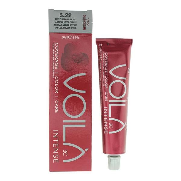 Intercosmo Voila 3C Hair Colour 60ml - 5.22 Light Brown Intense Purple
