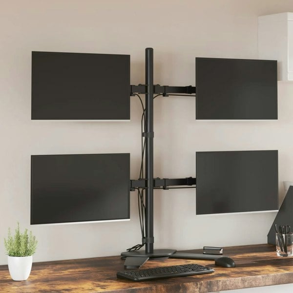 Berkfield Monitor Mount Black Steel VESA 75/100 mm