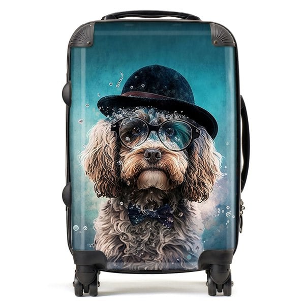 Warren Reed Cockapoo Dog Splashart Suitcase