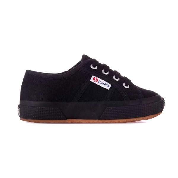 Superga Childrens/Kids 2750 Jcot Leather Trainers - Full Black
