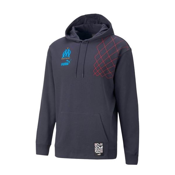 Puma Mens Ftblculture Olympique De Marseille FC Hoodie - Navy - 