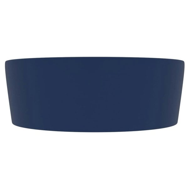 Berkfield Luxury Wash Basin with Overflow Matt Dark Blue 36x13 cm Ceramic