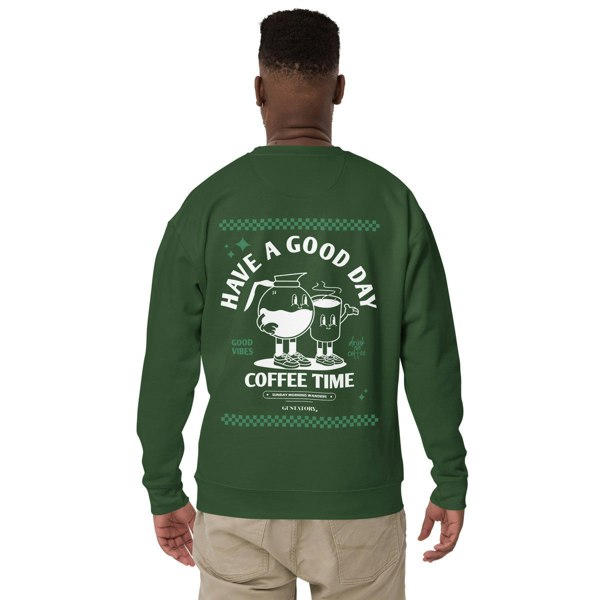 ANCHOR & CREW x GUSTATORY Have A Good Day Cotton Blend Embroidered Sweatshirt