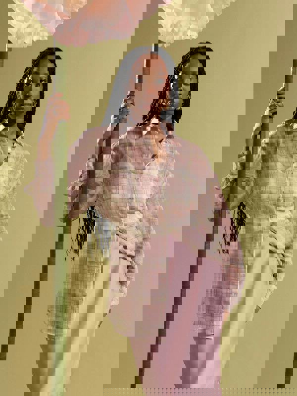 GWD Organza Orchid Pink Midi Skirt