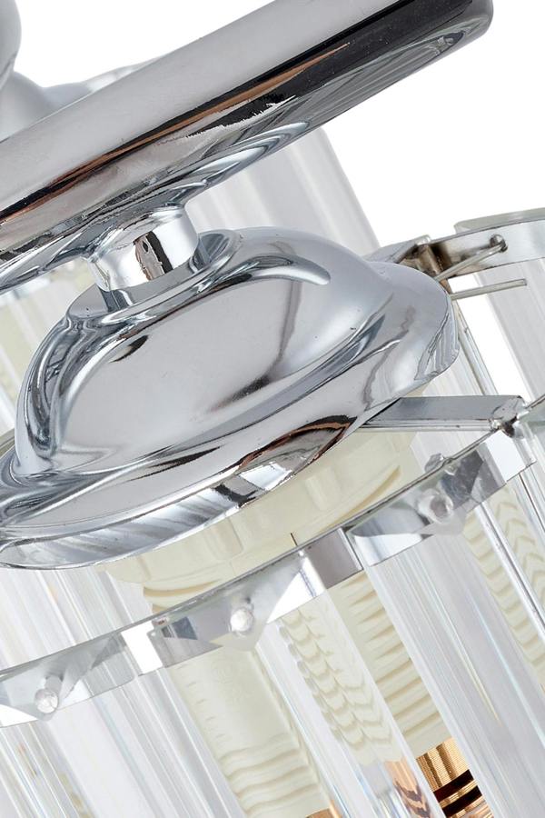 Living and Home 3-Light Ceiling Light with Glass Shade