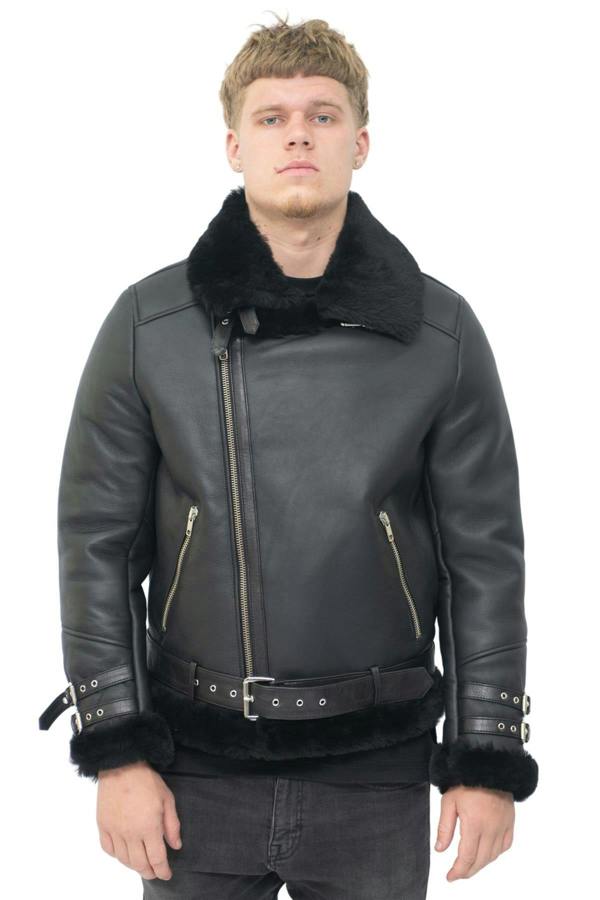 Infinity Leather Mens Sheepskin Leather Biker Jacket-Hayle