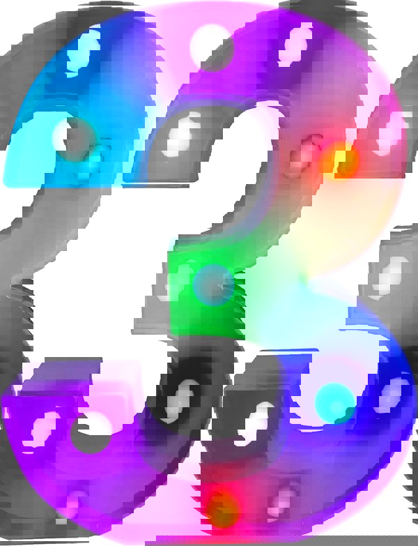 St Helens Battery Operated RGB Number With Remote Control Number 3