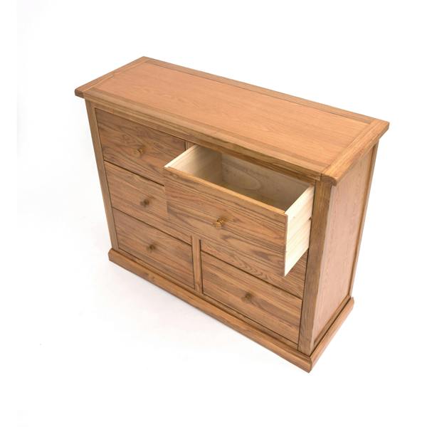 Cabinet Bits Salerno 6 Drawer Chest of Drawers Wood Knob