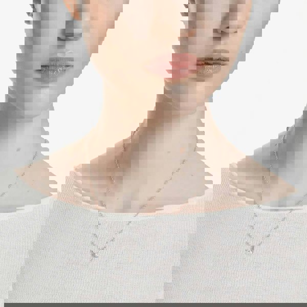 Swarovski Imber Rhodium Plated White Round Necklace 5696039