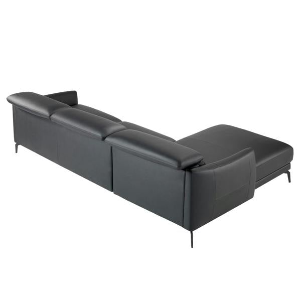 Angel Cerdá Corner sofa in black leather 6040/6041
