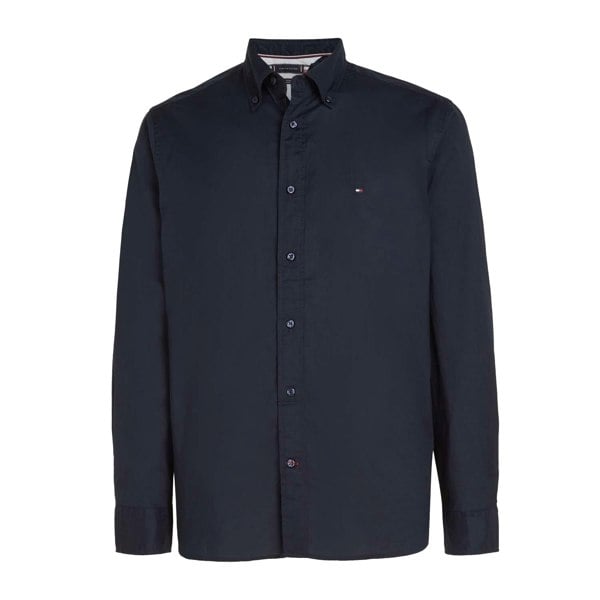 Tommy Hilfiger Mens Core Flex Poplin Shirt - Blue