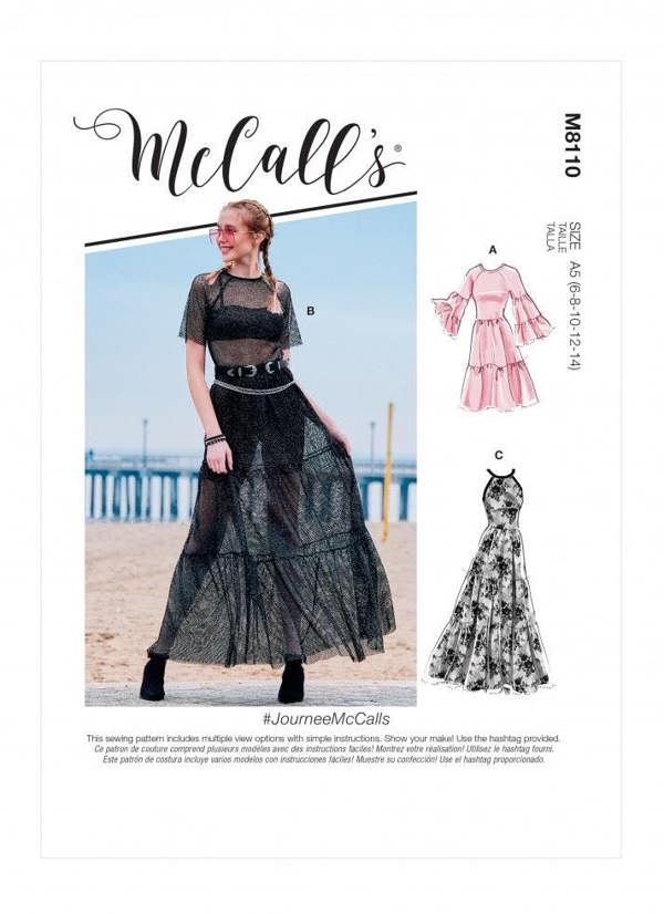 McCalls 8110 Paper Sewing Pattern – Women's Dress, Intermediate