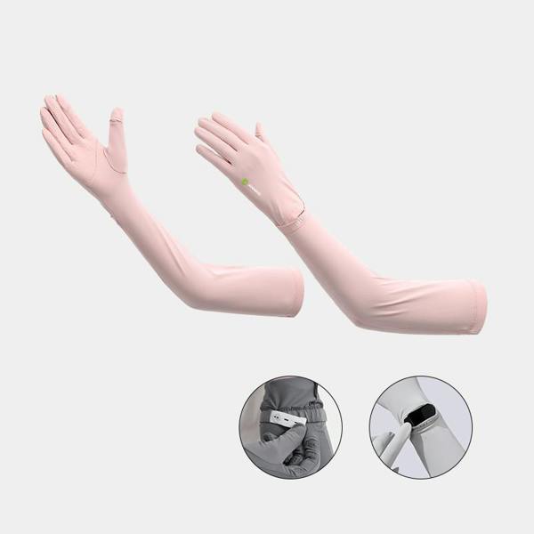 Anniou Cooling UV Protection Arm Sleeves - pink