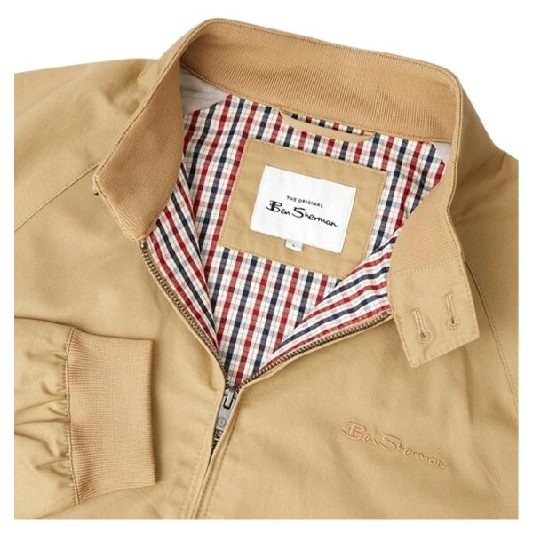 Ben Sherman Mens Harrington Signature Jacket - Sand