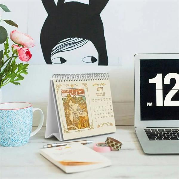 Art Nouveau Easel Desk Calendar 2027, Desk Calendars, Month To View, Art, Gift