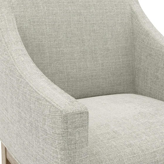 Wyld Haus Athenry Upholstered Linen Effect and Natural Wood Dining Chair