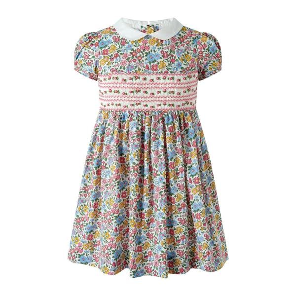 Rachel Riley Ditsy Floral Smocked Dress