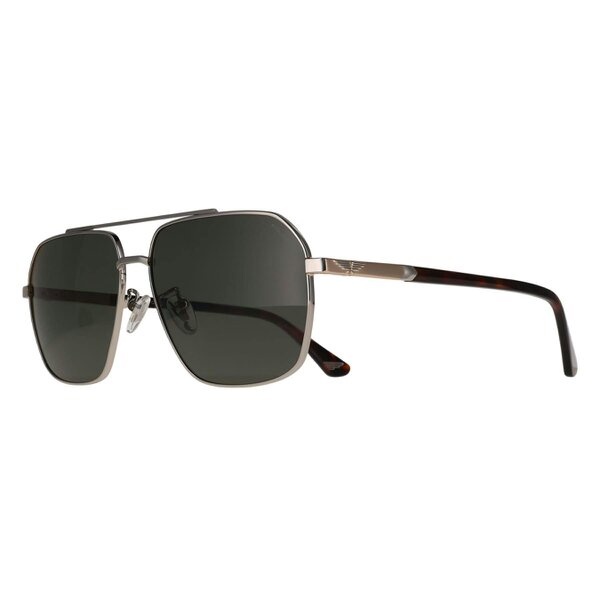 Police Sunglasses SPLQ85 New Crossroads 4 0579 Shiny Palladium Green