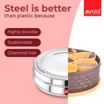 Avias SS Utensils - Avias Spice Box Deluxe SS (Medium)