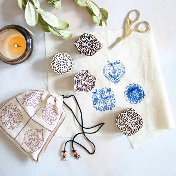 Paper High Four Assorted Design Wooden Printing Blocks