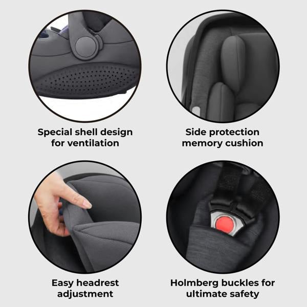 My Babiie MBCS05 Rotating Infant Carrier Car Seat and Base - Black