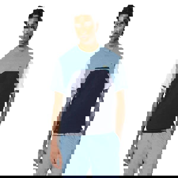 Lacoste Mens Colour Block Jersey T-Shirt - Navy - 