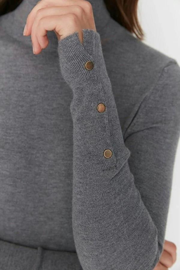 WOVCOR Mercerized Look Basic Knit Sweater